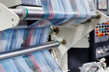 Turnkey packaging process producing printed flexible packaging film on automated equipment
