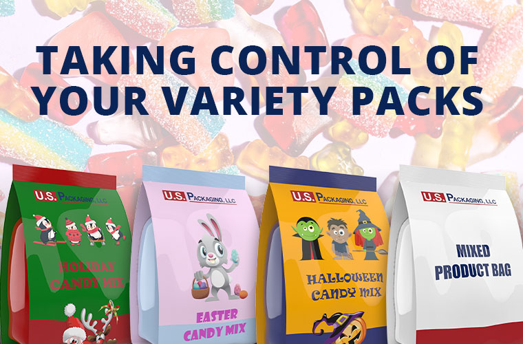 Variety candy bags packaged by US Packaging